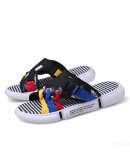  Men's Slippers Colorful Black Summer Mens Casual Canvas Loafers Shoes  Soft Platform Designer Shoes Chanclas Hombre
