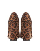 2023 Sexy Leopard Print Suede High Heels 11cm Pointed Toe Pumps Spring Autumn Square High Heel Female Shoes Big Size 34-43
